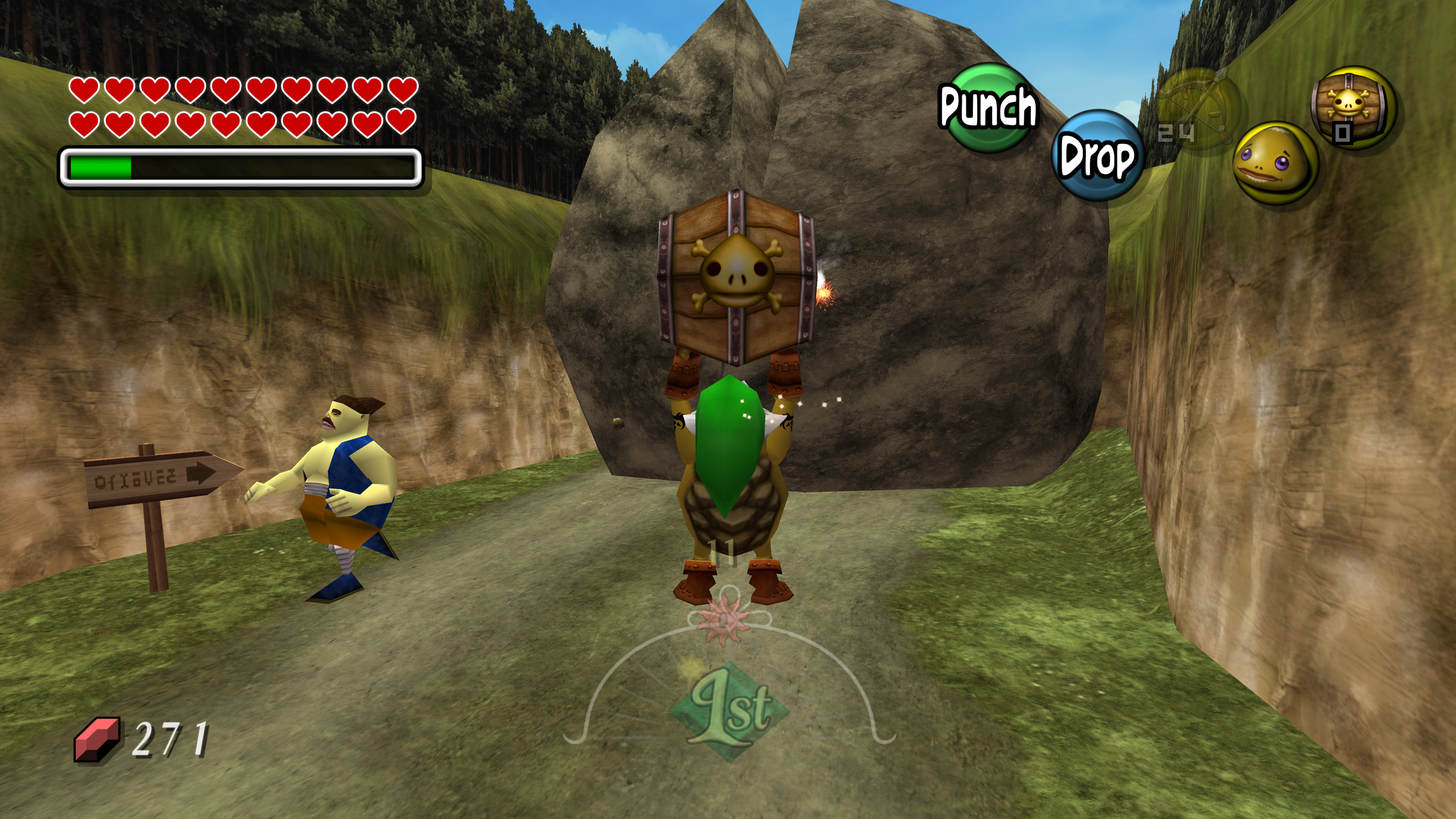 Ocarina of time looking fantastic at 720p on the 58”. Playing on the Wii  using Nintendont GameCube emulator with an upscale. : r/zelda